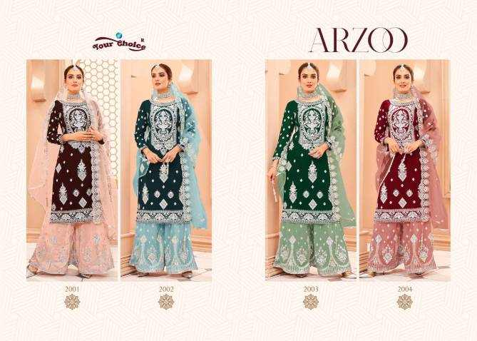 Your Choice Arzoo Heavy Festive Wear Georgette Designer Salwar Kameez Collection